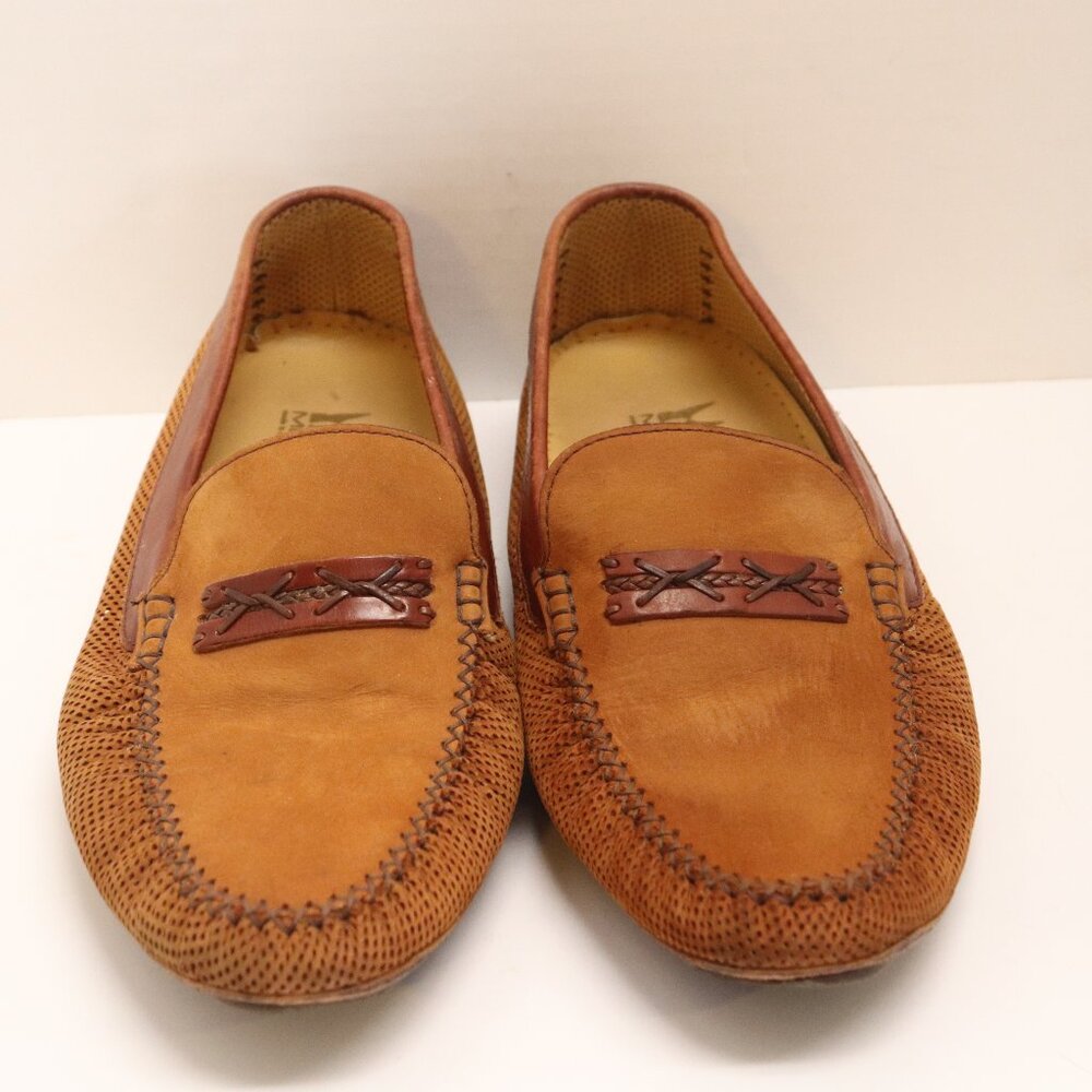 Moreschi‎ Men's Brown Round Toe Slip On Driving Loafers Side 10 Made in Italy